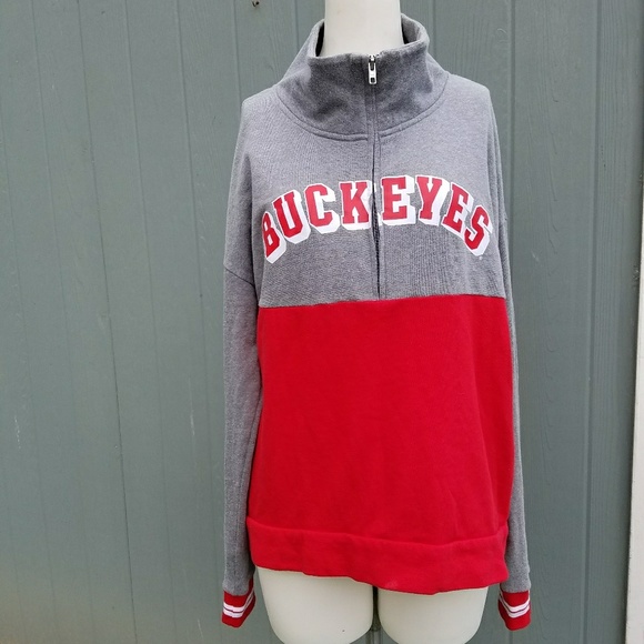 PINK Victoria's Secret Tops - PINK Victoria's Secret OSU Zip Pullover Shirt